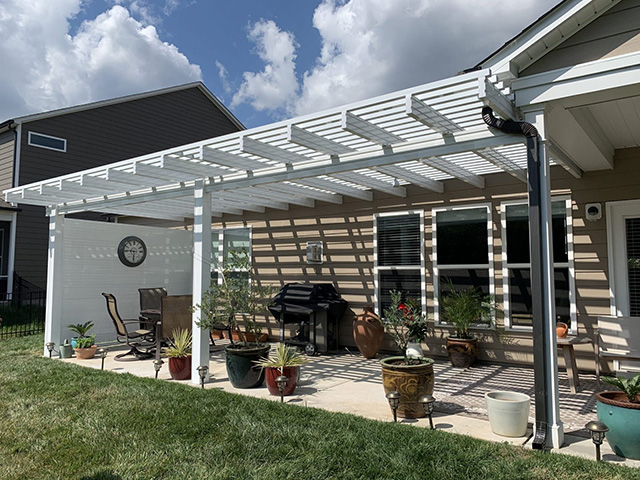 Pergola and Shade Trellis Patio Cover installation in Birmingham, AL