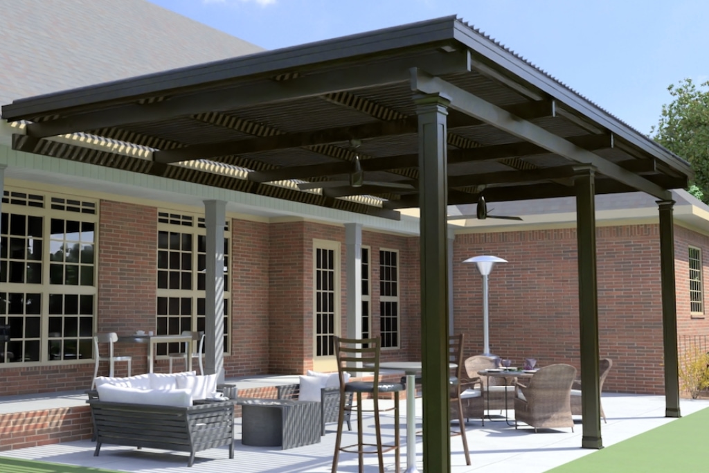 Motorized Louvered Roof Installation